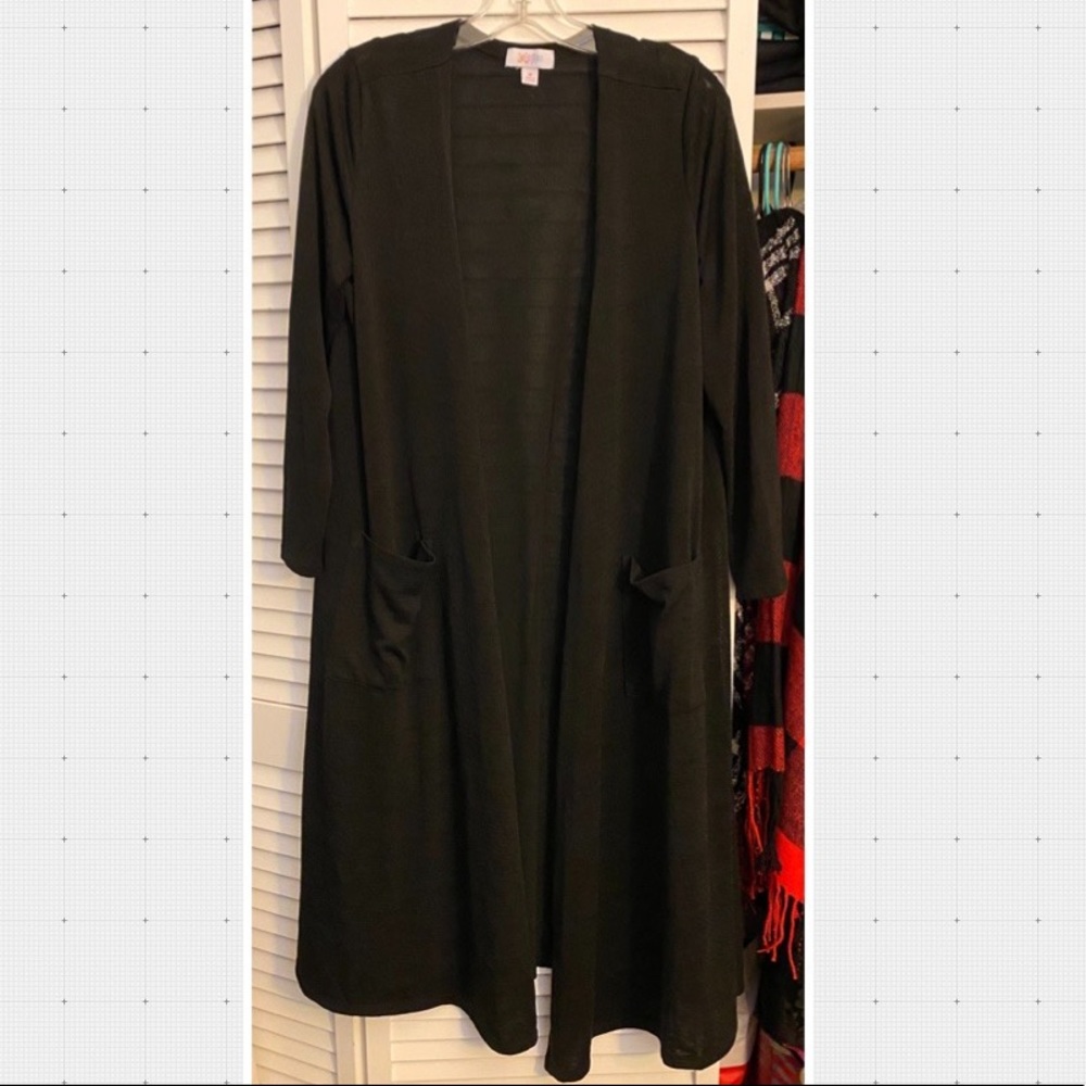LuLaRoe Sarah cardigan, black, size M